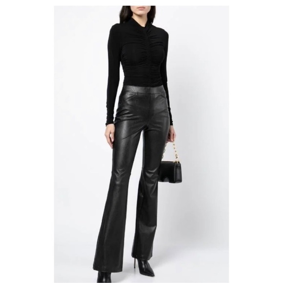 Spanx Faux Leather Flare Pants size 2X Petite